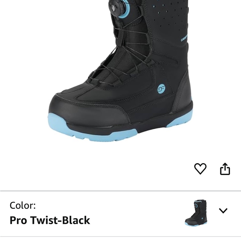 DEERFAMY Pro Twist Black Snowboard Boots